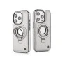 iPhone 15 Pro Max Leather Case with Magnetic Ring Holder – Elite Grey