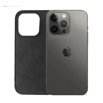 iPhone 15 Pro Max Brave Black Leather Case