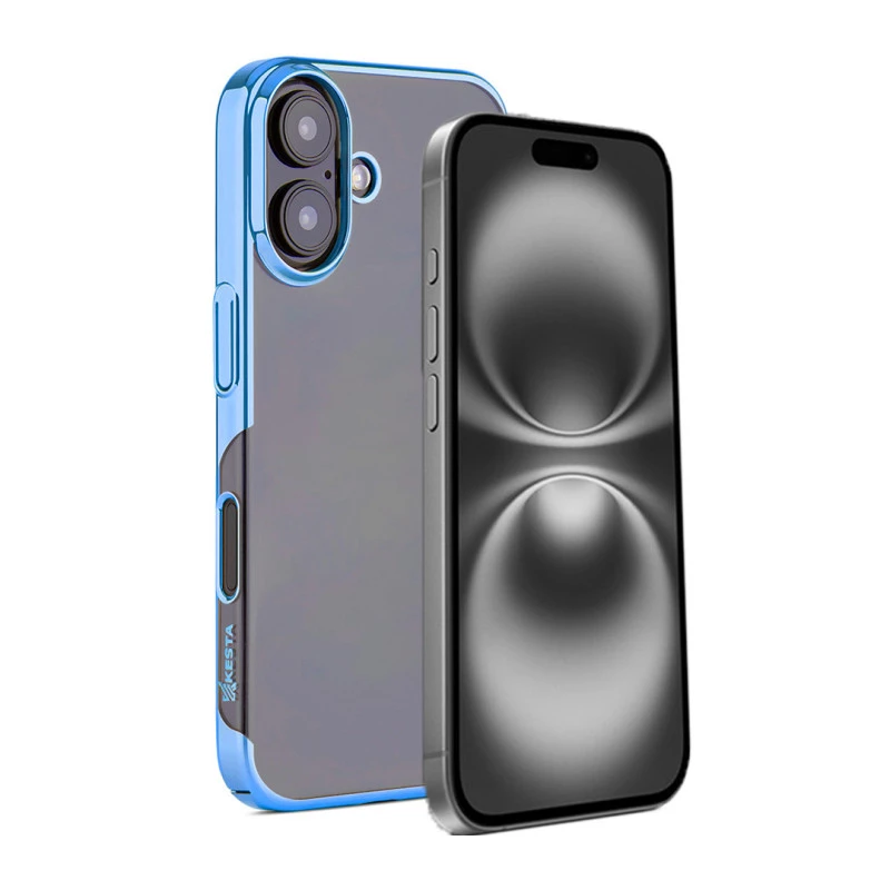 iPhone 16 Transparent Blue Case – Noble Ultra Marine Shockproof Back Cover