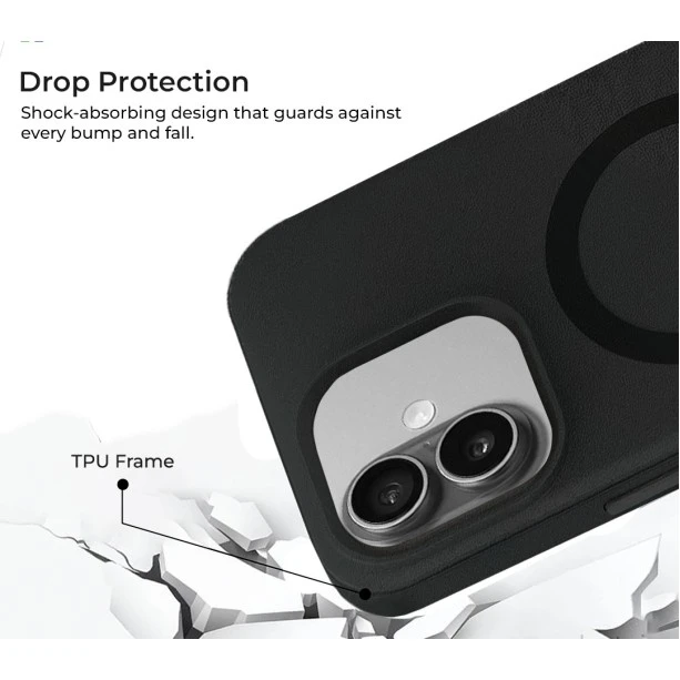 iPhone 16 MagArmour Black Hybrid Case
