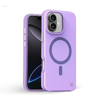 iPhone 16 Plus MagArmour Purple Hybrid Case – Grip & Gloss Finish