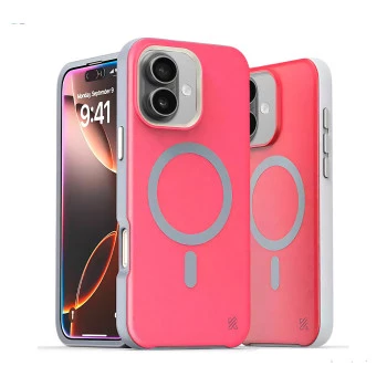 iPhone 16 Plus MagArmour Pink Hybrid Case – Shockproof Grip Cover
