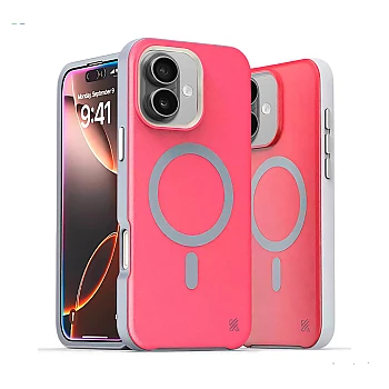 iPhone 16 Plus MagArmour Pink Hybrid Case – Shockproof Grip Cover