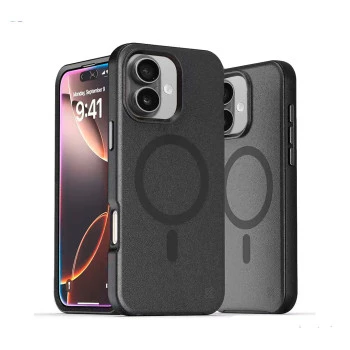 iPhone 16 Plus MagArmour Black Hybrid Case – Shockproof Grip Cover