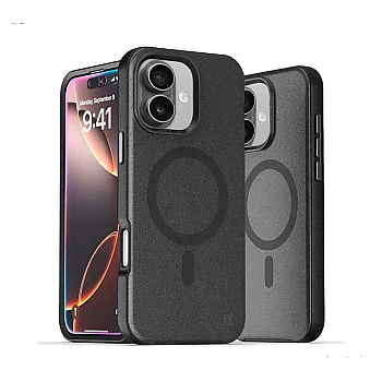 iPhone 16 Plus MagArmour Black Hybrid Case – Shockproof Grip Cover