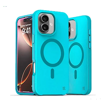 iPhone 16 Plus MagArmour Blue Hybrid Case – Grip & Gloss Finish