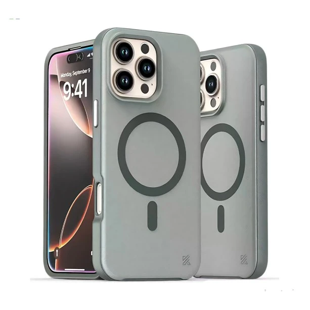 iPhone 16 Pro MagArmour Hybrid Case – Grey Grip Cover