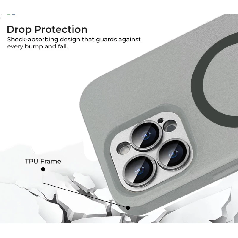 iPhone 16 Pro MagArmour Hybrid Case – Grey Grip Cover