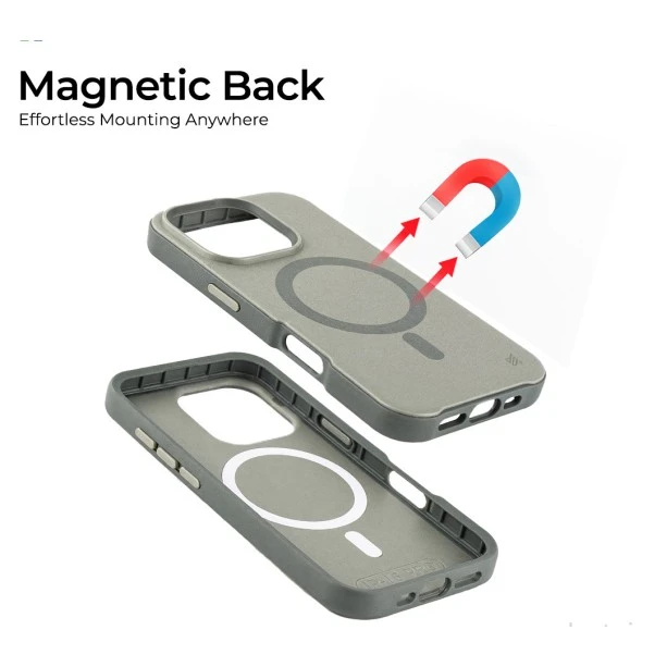 iPhone 16 Pro MagArmour Hybrid Case – Grey Grip Cover