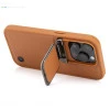 iPhone 16 Pro Leather Case – Elegant Brown Premium Back Cover