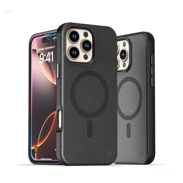 iPhone 16 Pro MagArmour Black Hybrid Case – Shockproof Grip Cover