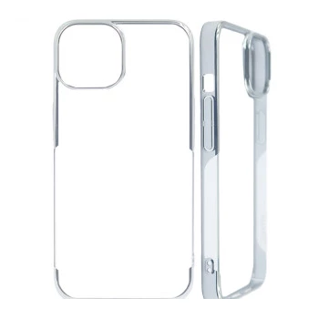 iPhone 16 Pro Max Transparent Case – Noble Silver Shockproof Back Cover