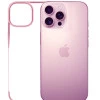 iPhone 16 Pro Max Transparent Pink Case – Noble Design Shockproof Back Cover