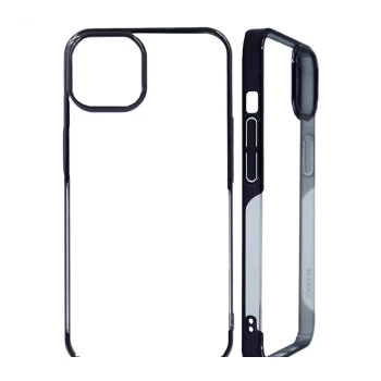 iPhone 16 Pro Max Black Transparent Case with Camera Protection