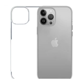 iPhone 16 Pro Max Transparent Case – Noble Silver Shockproof Back Cover