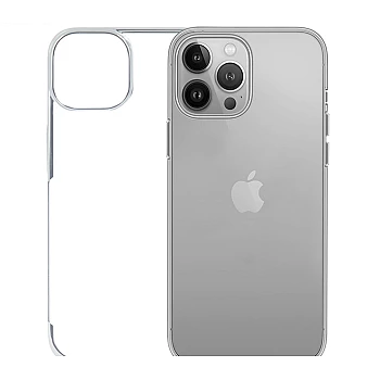 iPhone 16 Pro Max Transparent Case – Noble Silver Shockproof Back Cover
