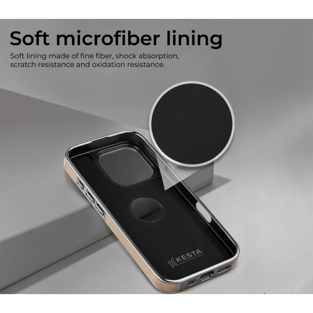 iPhone 16 Pro Max Desert Leather Case with Magnetic Ring Holder