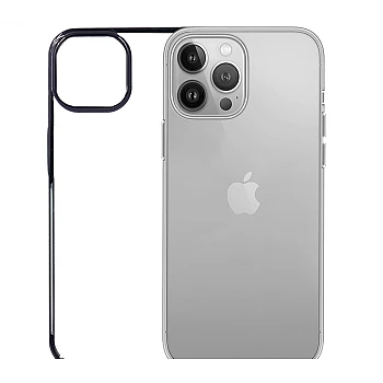 iPhone 16 Pro Max Black Transparent Case with Camera Protection