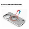 iPhone 16 Pro Max Leather Case with Magnetic Ring Holder – Elite Grey