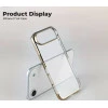 iPhone 17 Air Transparent Gold Case – Slim Shockproof Cover