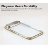 iPhone 17 Air Transparent Gold Case – Slim Shockproof Cover