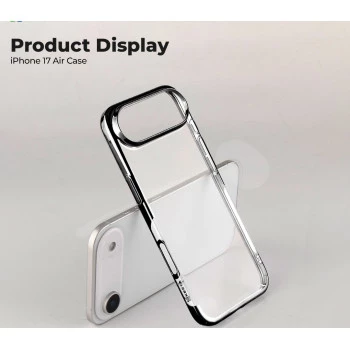 iPhone 17 Air Transparent Black Case – Slim & Shockproof