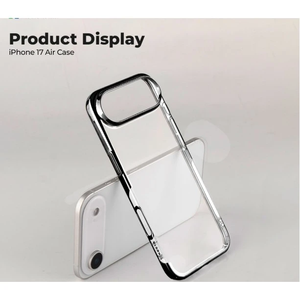 iPhone 17 Air Transparent Black Case – Slim & Shockproof