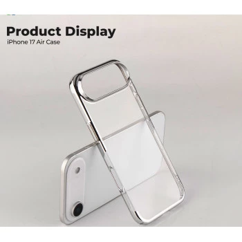 iPhone 17 Transparent Silver Air Cover – Slim & Shockproof