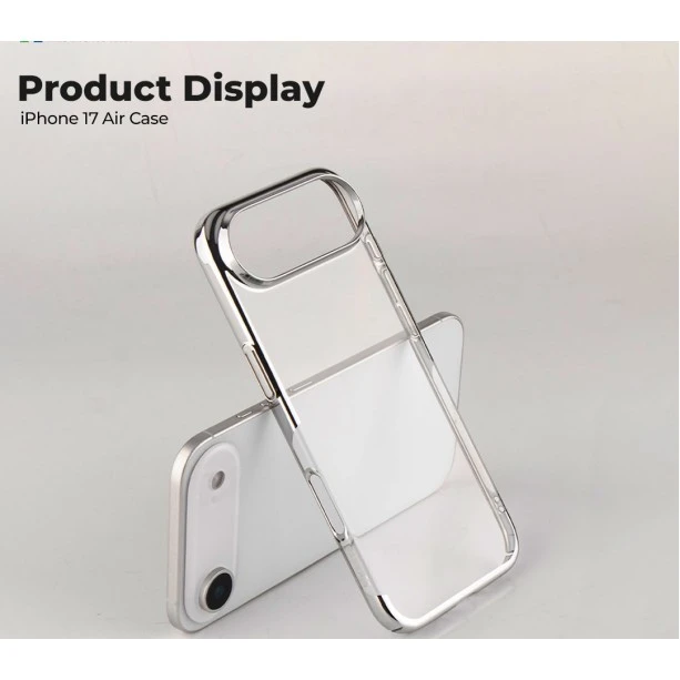 iPhone 17 Transparent Silver Air Cover – Slim & Shockproof
