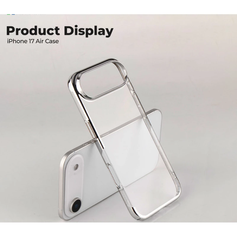 iPhone 17 Transparent Silver Air Cover – Slim & Shockproof