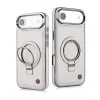 iPhone 17 Air Leather Case with Ring Holder – Grey Shockproof Cover