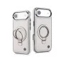 iPhone 17 Air Leather Case with Ring Holder – Grey Shockproof Cover