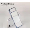 iPhone 17 Transparent Air Cover – Slim Blue Shockproof Case