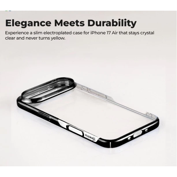 iPhone 17 Air Transparent Black Case – Slim & Shockproof