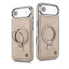 iPhone 17 Air Desert Leather Case with Ring Holder – Slim Protective Cover