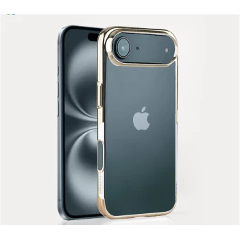 iPhone 17 Air Transparent Gold Case – Slim Shockproof Cover