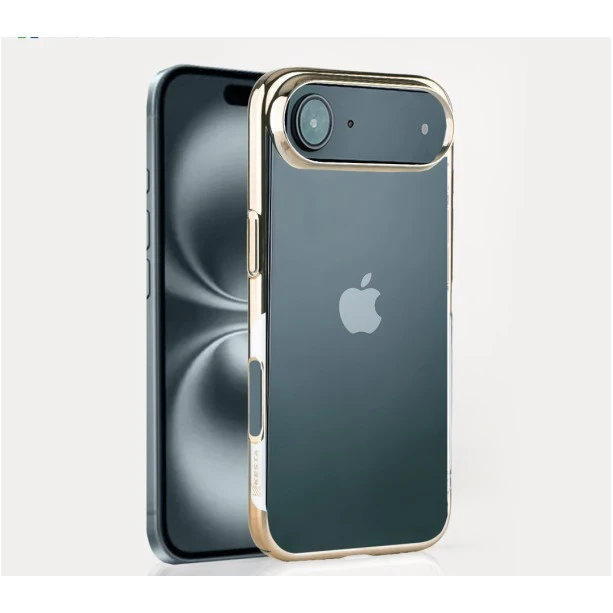 iPhone 17 Air Transparent Gold Case – Slim Shockproof Cover