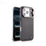 iPhone 17 Pro Black Leather Case – Eco-Friendly Shockproof Back Cover