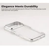 iPhone 17 Pro Transparent Silver Cover | Slim Shockproof Anti-Yellowing Case