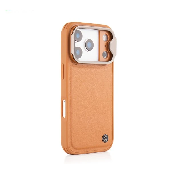 iPhone 17 Pro Elegant Brown Leather Case – Premium Protective Back Cover