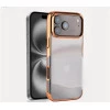 iPhone 17 Pro Orange Transparent MagSafe Case with Metallic Border