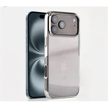 iPhone 17 Pro Transparent Silver Cover | Slim Shockproof Anti-Yellowing Case