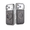 iPhone 17 Pro Max Leather Case with Ring Holder – Classy Elite Black Premium Cover