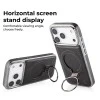 iPhone 17 Pro Max Leather Case with Ring Holder – Classy Elite Black Premium Cover