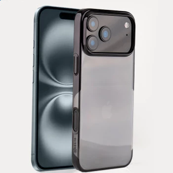 iPhone 17 Pro Max Transparent Black Shockproof Case | Slim Anti-Yellowing Cover