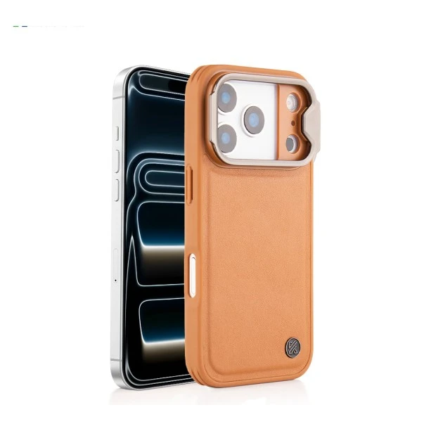 iPhone 17 Pro Max Brown Leather Case – Elegant Eco-Friendly Protective Cover