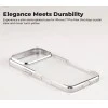 iPhone 17 Pro Max Transparent Silver Cover | Slim Anti-Yellowing Shockproof Case