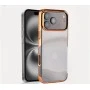 iPhone 17 Pro Max Transparent Orange Shockproof Case | Slim Anti-Yellowing Cover