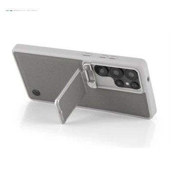 Samsung Galaxy S24 Ultra Grey Titanium Leather Case – Elegant Protective Back Cover