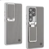 Samsung Galaxy S24 Ultra Grey Titanium Leather Case – Elegant Protective Back Cover